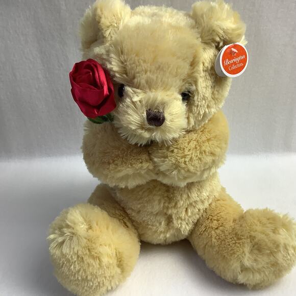Bearington Collection Remington Bear Holding Lovely Rose - Sitting Bear 10" NWT - Picture 1 of 7